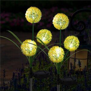 2 Pack Solar Garden Stake Lights, Outdoor Solar Powered Lights